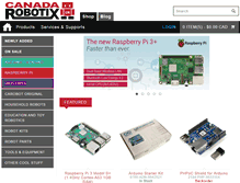 Tablet Screenshot of canadarobotix.com